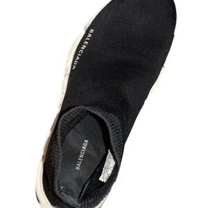Balenciaga Men's Black Knit Sneakers